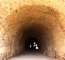 Tunjnel Entrance to Karak Castle * The long, dark, tunnel entrance to the Karak Castle.  Much of the castle is dug into the ground. * 396 x 366 * (66KB)